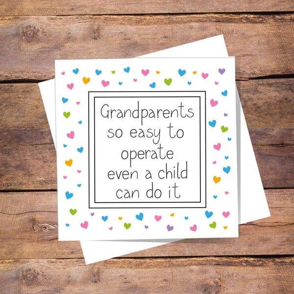 Grandparents Card - new grandchild, new baby, blank inside