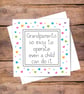 Grandparents Card - new grandchild, new baby, blank inside