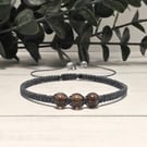 Smoky Quartz Shambala Bracelet