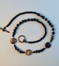 Onyx Beaded Necklace With Shell Coins, Birthday, Anniversary, Gifts For Her - Image 5