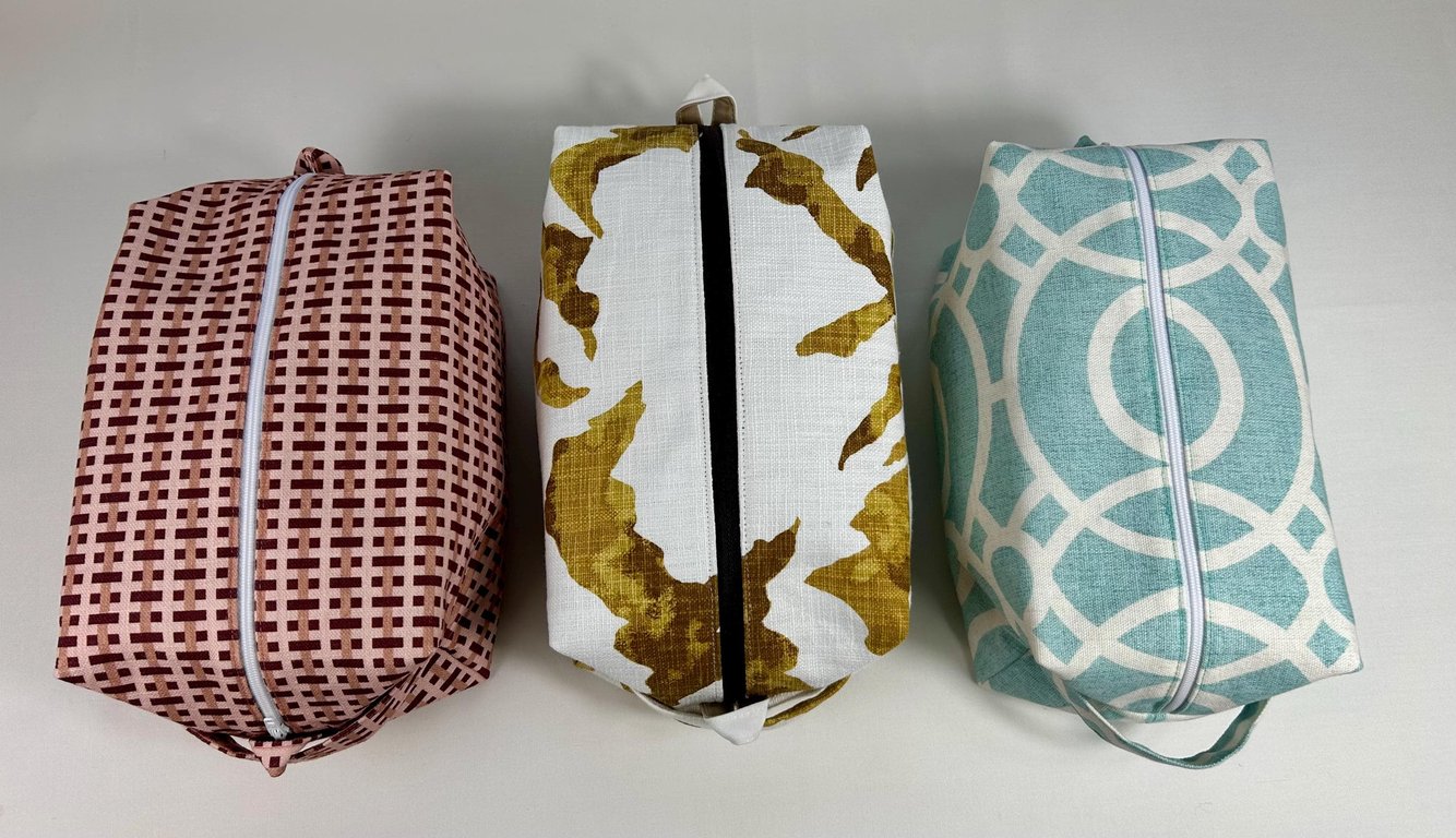 Cosmetics Boxed Pouch, Toiletries Bag, Organiser, Travel Purse, Make up Bag