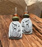 Merhare Earrings with Dragon Vein Jasper and Amber beads
