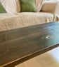 Handmade Rustic Solid Wood Coffee Table - Metal Hairpin Legs - Image 8