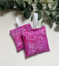 Set of 2 Lavender Sachets: Pink Marble Fabric, New Home, Sleep Pillows - Image 2