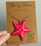 Handmade Clay Starfish Necklace - Image 2