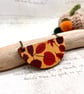 Autumn leaves statement necklace fabric and plywood nature lover - Image 8