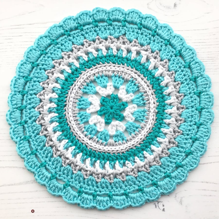 Crochet Mandala Style Table Mat 