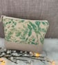 Botanical Cosmetic Bag, Zipped Purse, Make up Bag, Toiletry Bag - Image 4
