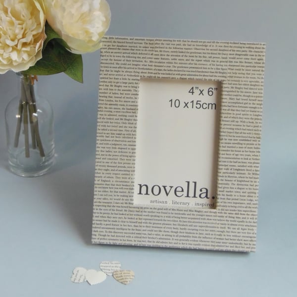 JANE AUSTEN Decoupage Photo Frame 4x6 Pride and Prejudice