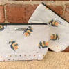 Bee Two Tone Zip Pouch