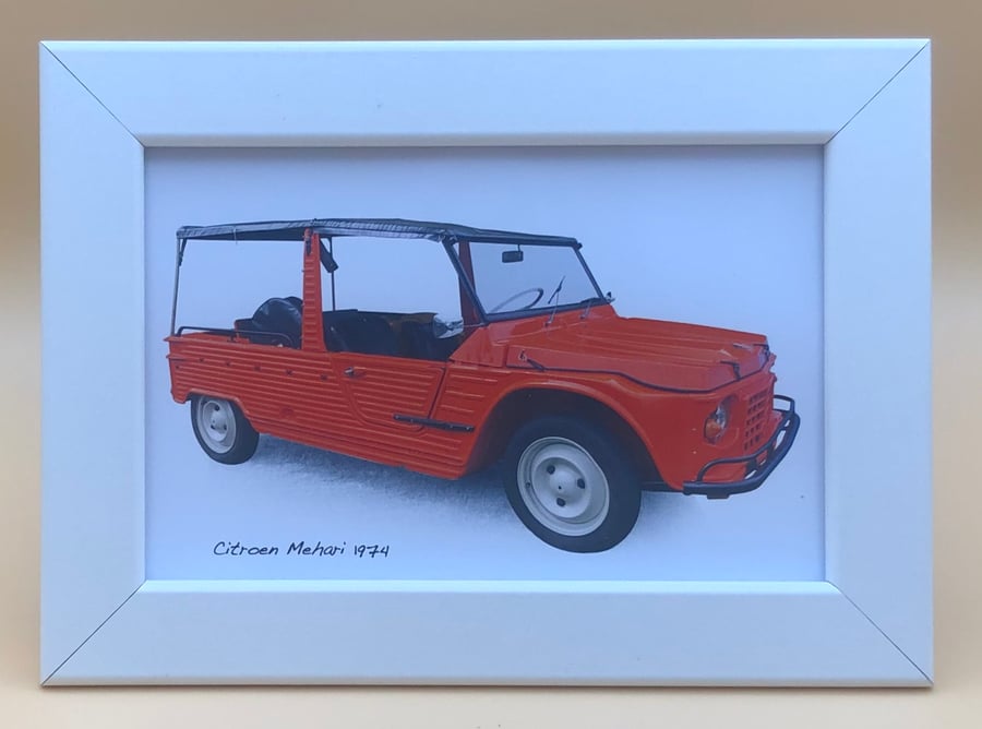 Citroen Mehari 1974 - 4x6" Photograph in Black or White frame