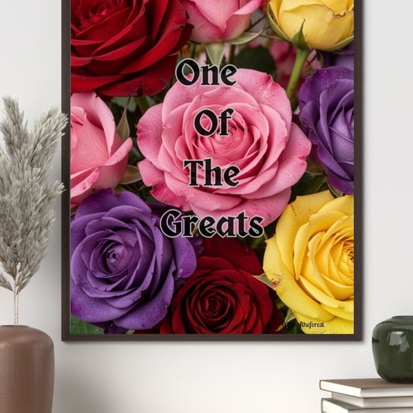 Florence And The Machine Floral Lyrics One Of The Greats Wall Art