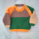 Babies Multi Coloured Jumper with Double Front Button Fastenings, Custom Make