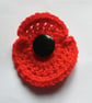Crochet Red Poppy for Remembrance Day - Image 1