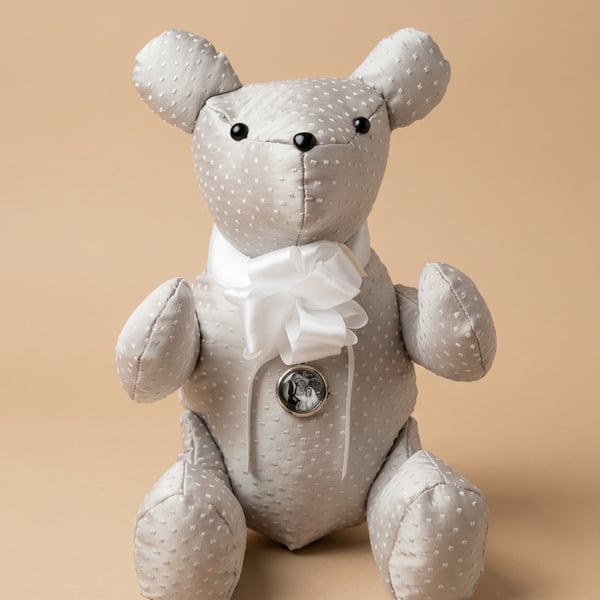 Handcrafted Anniversary Memory Bear - Made From Loved Ones Clothing