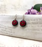 Christmas Poinsettia Drop Earrings - Festive Red Flower Holiday Jewellery - Image 6