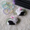 Rabbit hair clips