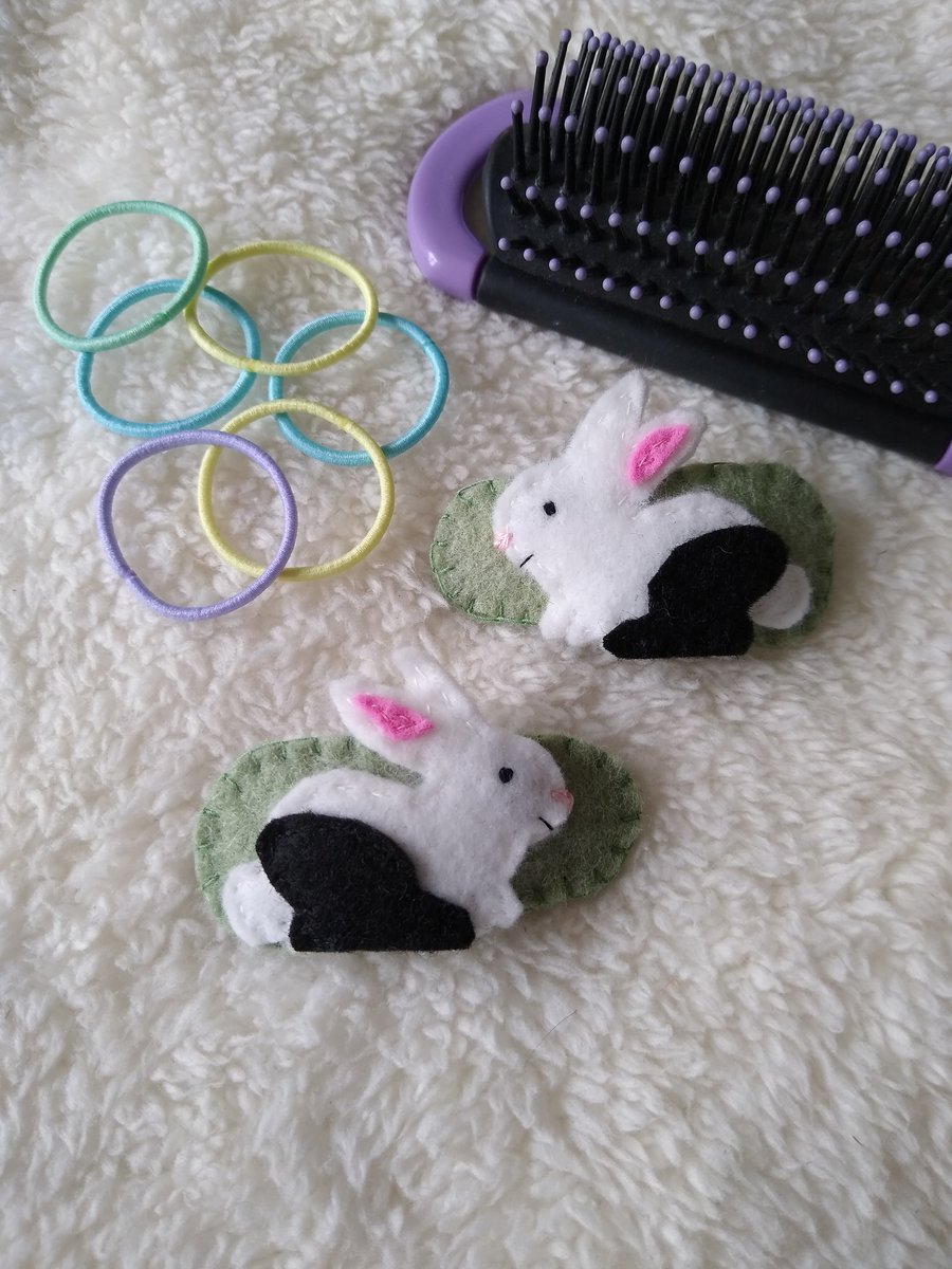 Rabbit hair clips