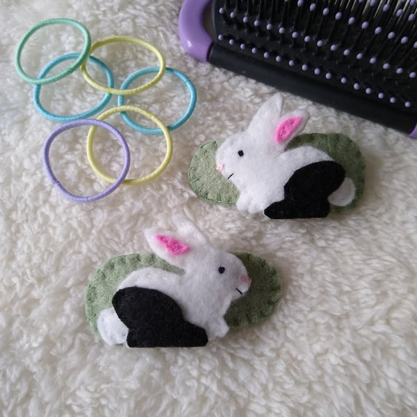 Rabbit hair clips