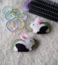 Rabbit hair clips - Image 1