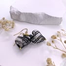 Lampwork Hollow Glass Patterned Boho Dangle Earrings