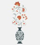 160 - The Huntington Vase Cross Stitch Pattern: Victorian Chinoserie Flower Vine - Image 2