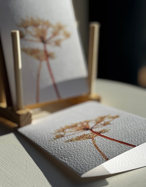 Seedhead Seeds Flower Birthday Blank Greetings Card (QM317)