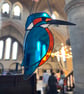 Stained Glass kingfisher - spring bird lover gift 