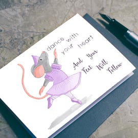 Ballerina Dance, encouragement card