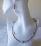 Tibetan Silver Fancy Tube Bead Necklace with Dragon Eye Feature Beads - Image 6