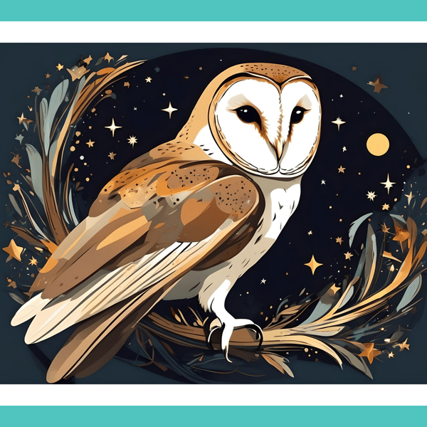 Barn Owl Greeting Card A5