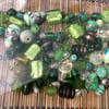 Mix of Green Glass Beads