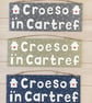Personalised Hanging Welsh Croeso in Cartref sign