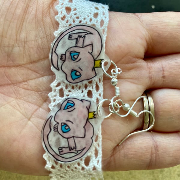 Pokemon MewTwo earrings