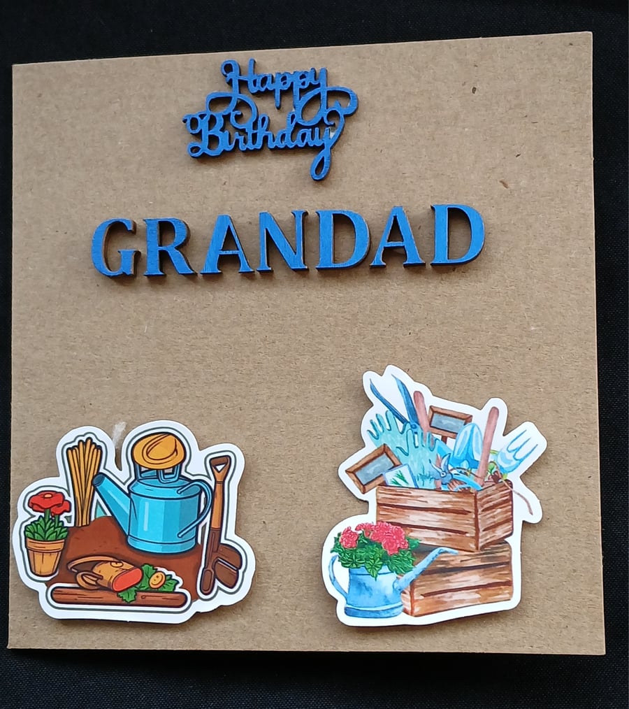 Handmade, grandad birthday card 