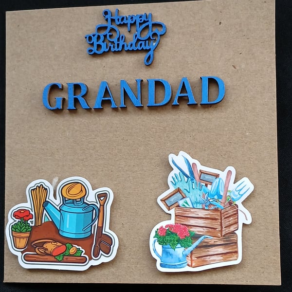 Handmade, grandad birthday card 
