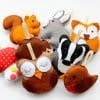 Make Your Own Felt Woodland Garland. Full sewing kit to create 8 decorations