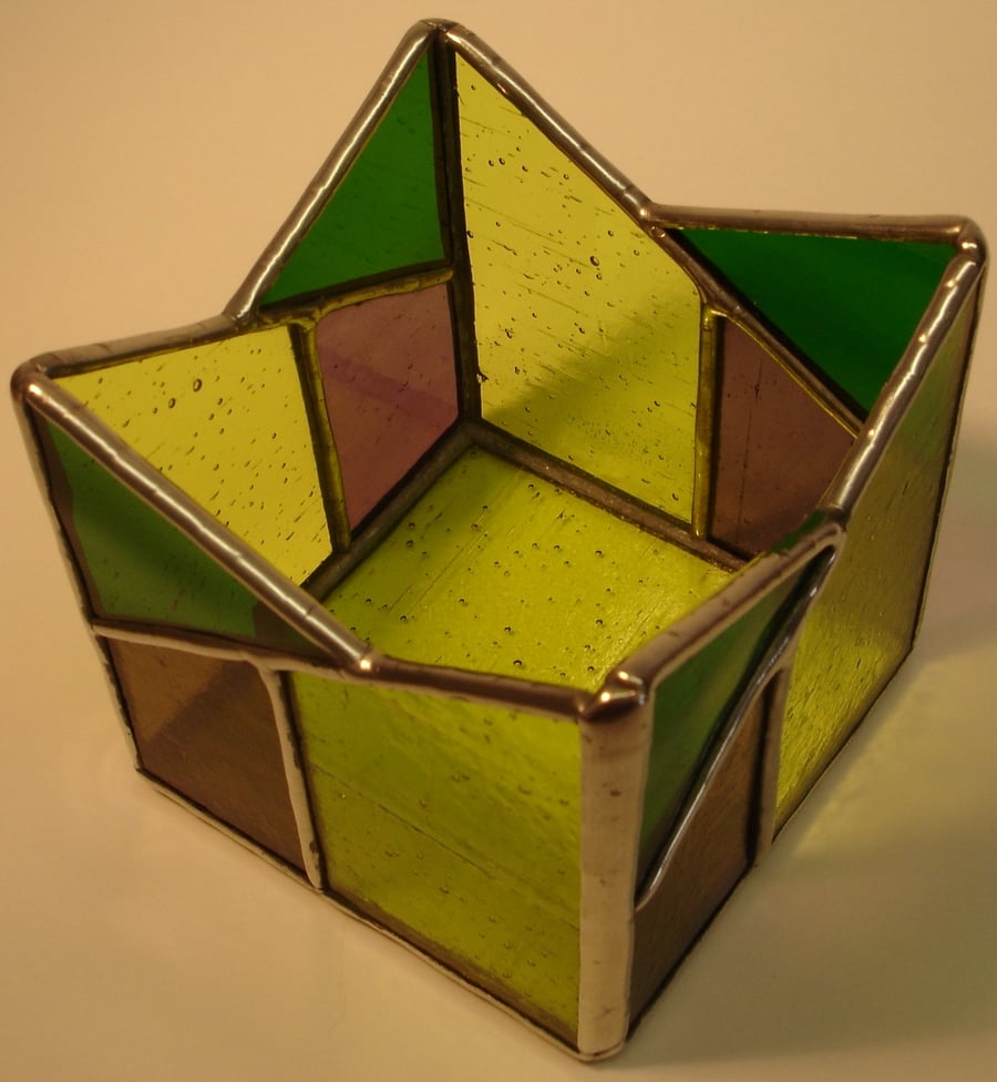 Stained Glass Tea Light Holder