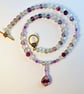 Fluorite & Crystal Necklace - Birthday, Anniversary, Wedding, Gifts For Her - Image 6