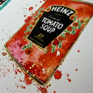 Hand Finished Watercolour A4 Art Print - Heinz Tomato Soup Can