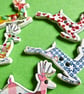 10 Assorted Reindeer Wood Buttons  2 holes - Image 6