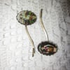 Pair of 'cabaret' glass cabochon hair grips