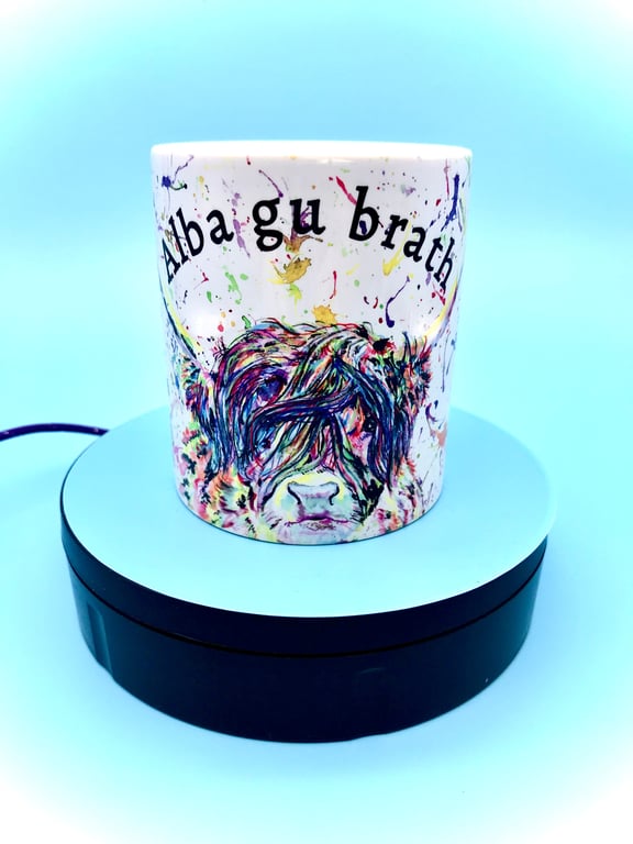 Scottish coo mug, for coffee, or tea lover, made in scotland, Scottish gift for 