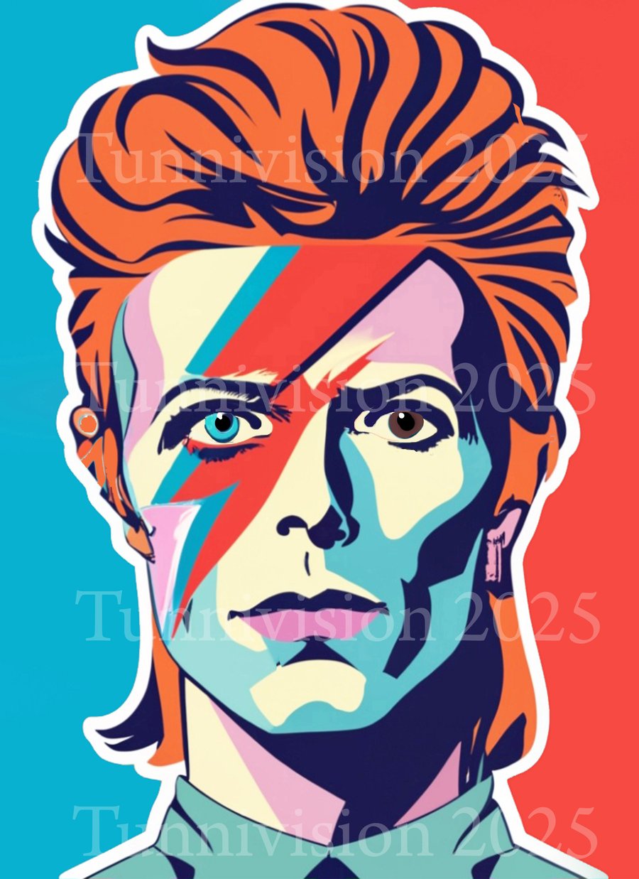 David Bowie 11 x 8 inch full colour ltd edition numbered art print