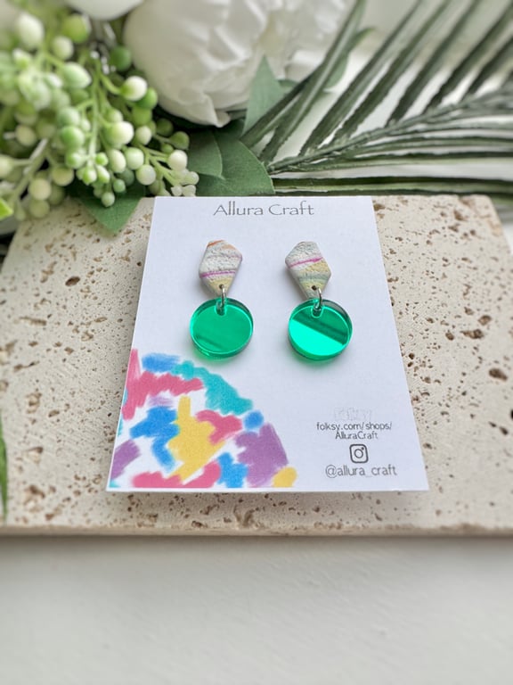 Asymmetric and Circle Earrings