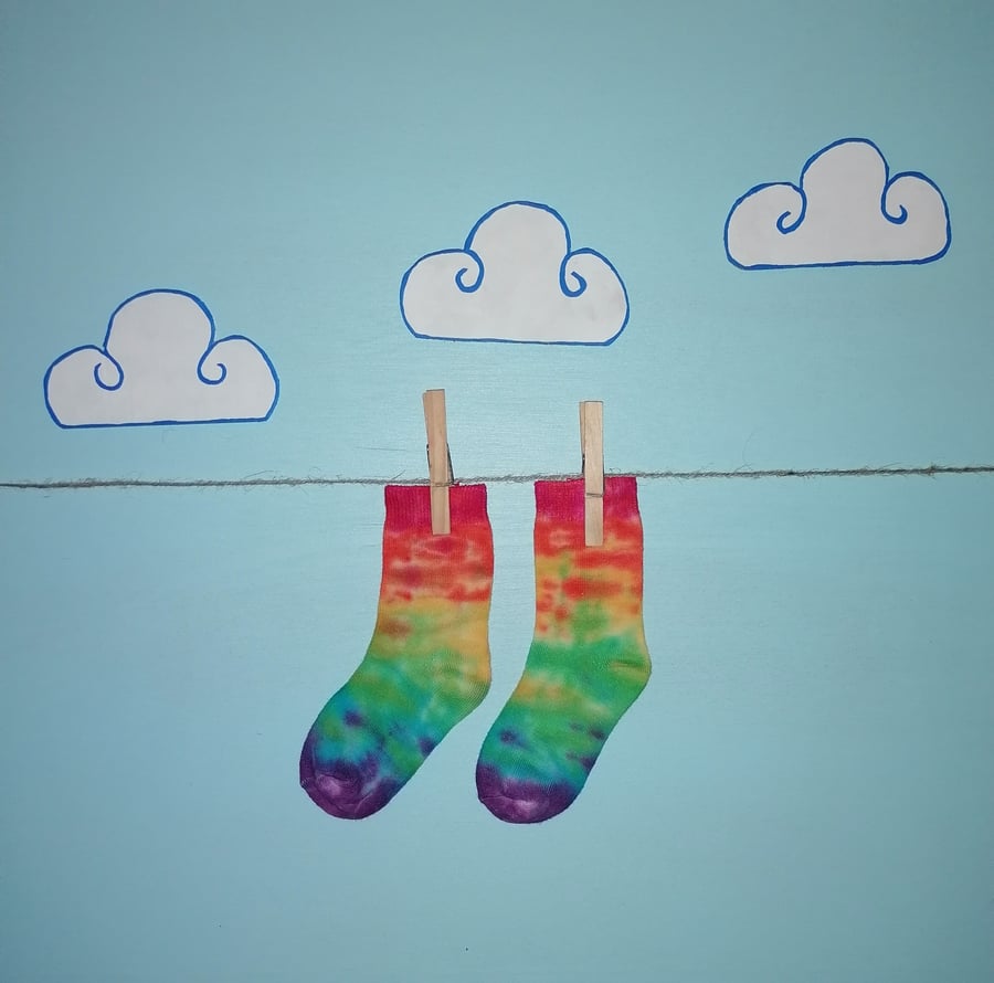 Toddlers tie dye socks - size 6 - 8.5