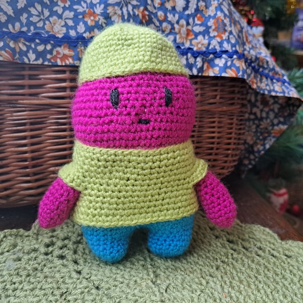 Handmade Crochet Rainbow Teddy