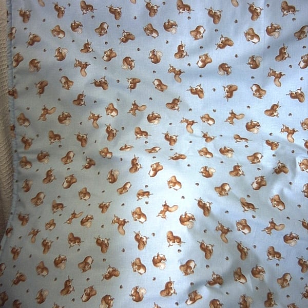  Squirrel Nutkin Blue cot quilt