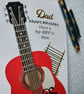 Guitar Birthday card for Dad - Happy Birthday wishing you a terRIFFic time  - Image 2