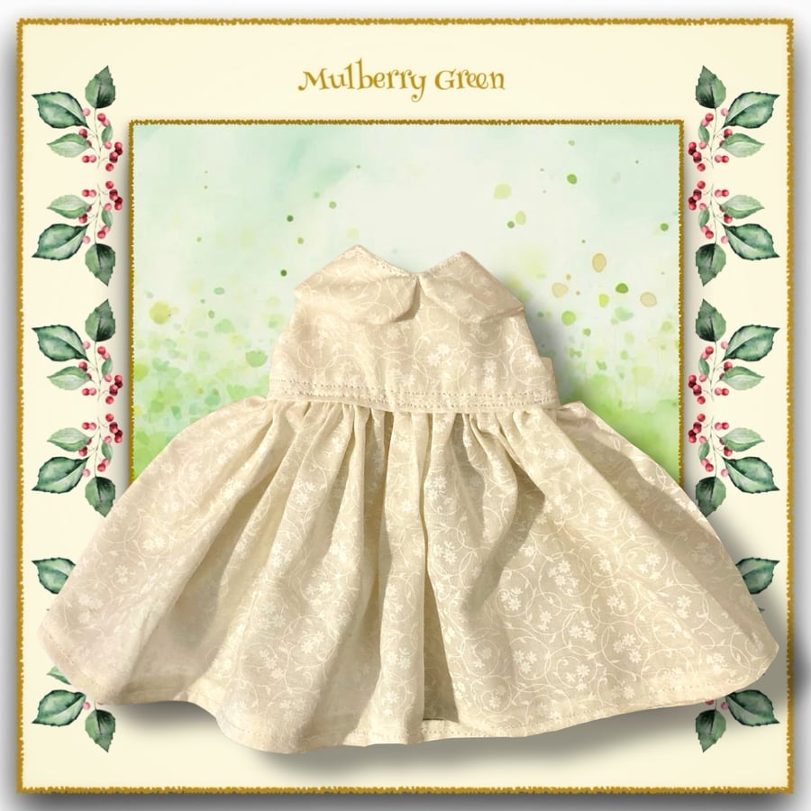 Cream Floral Patterned Dress 